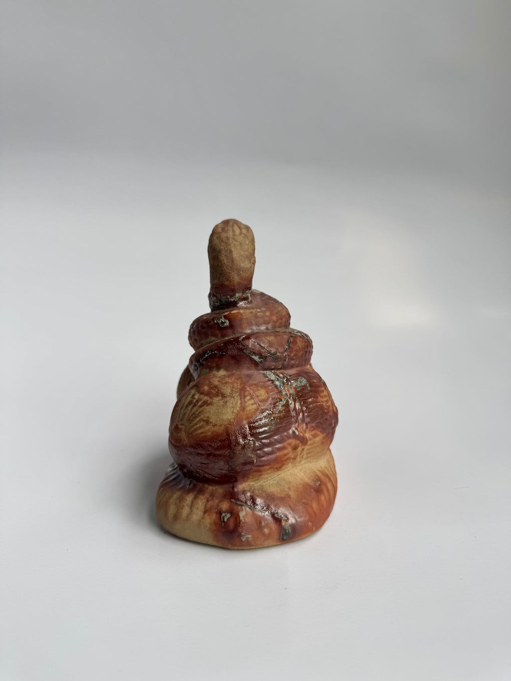 Bizen Snake Sculpture – Handmade Japanese Ceramic with Hidasuki Fire Marks |