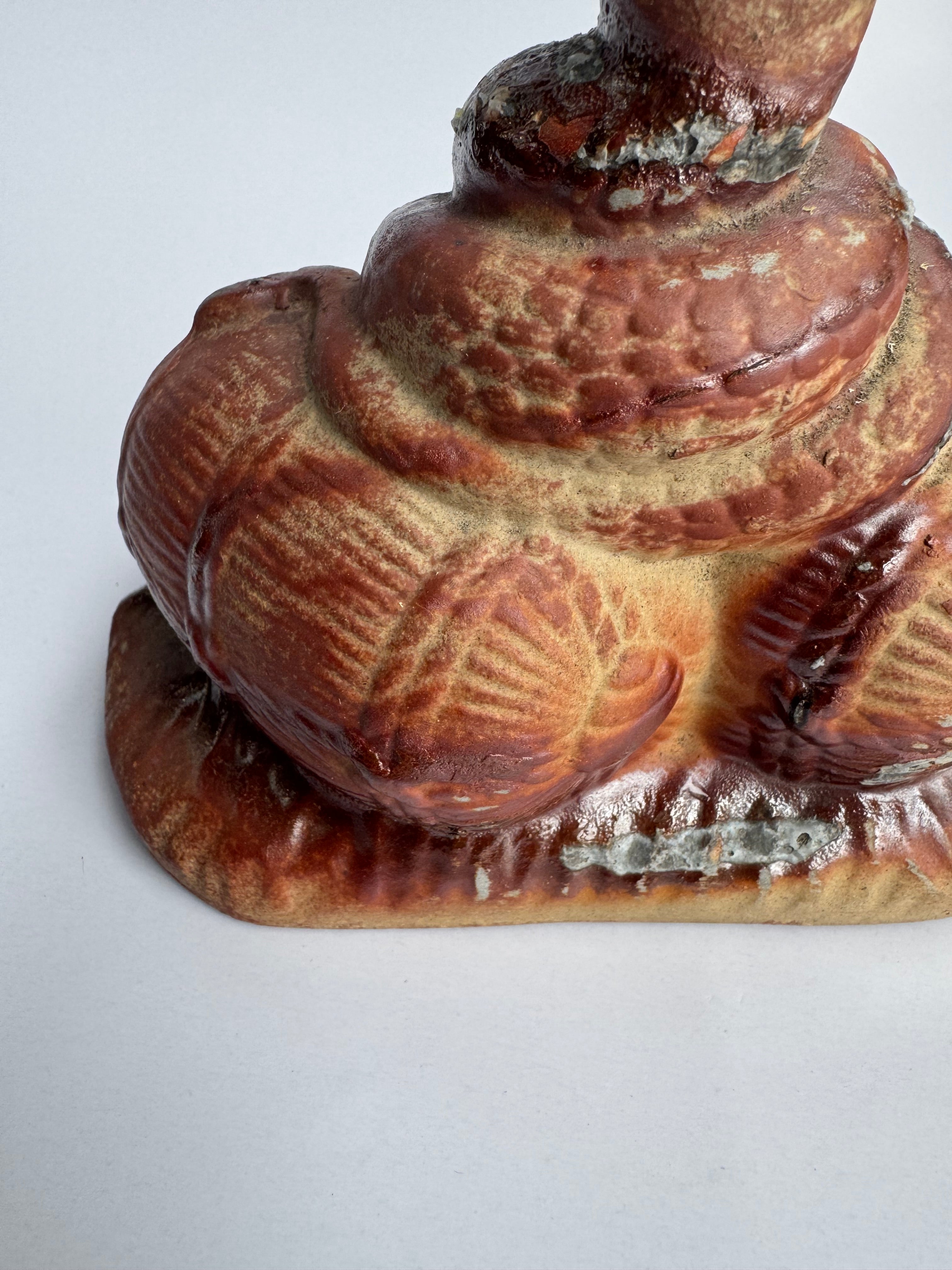 Bizen Snake Sculpture – Handmade Japanese Ceramic with Hidasuki Fire Marks |