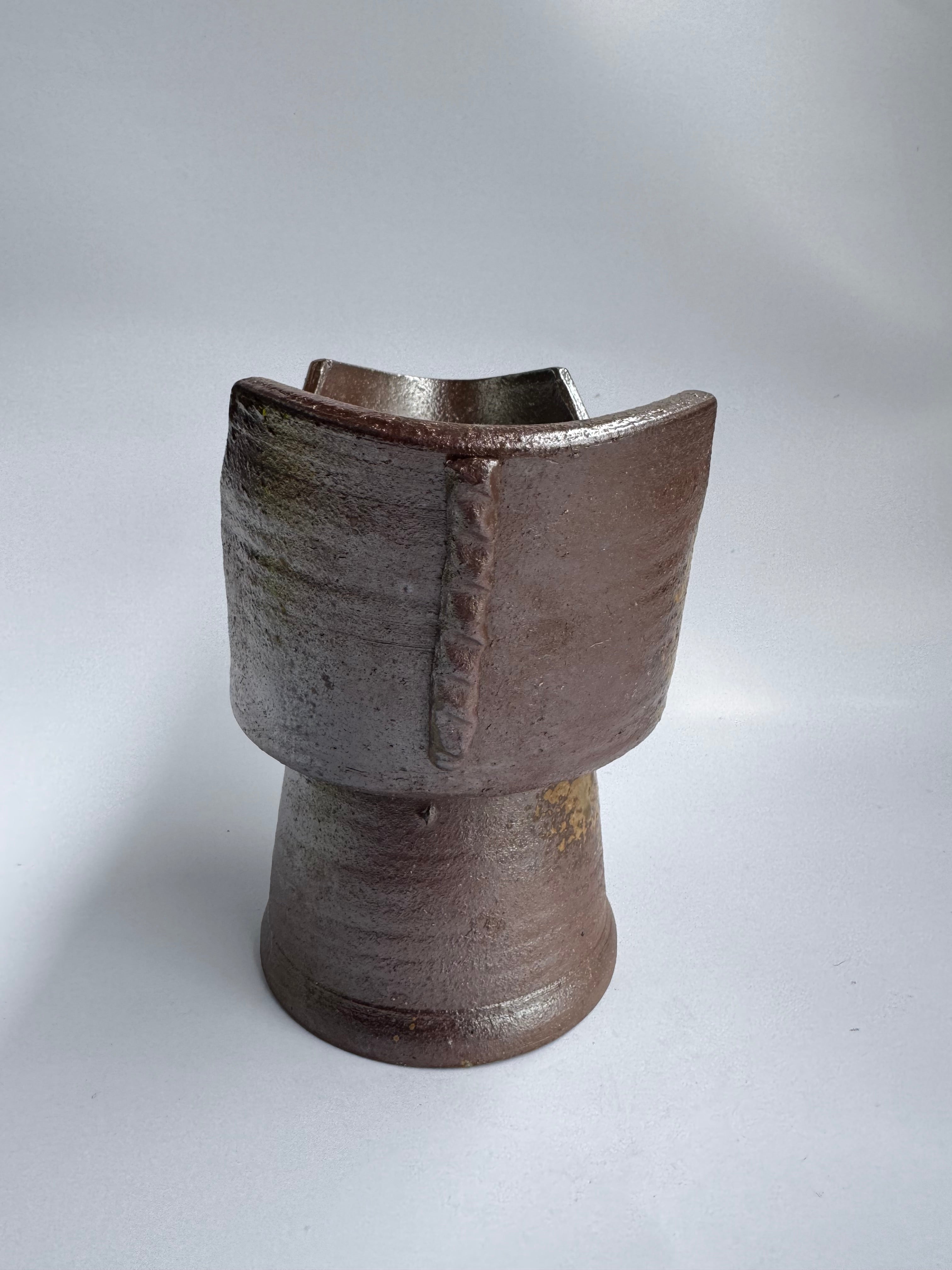 Bizen Ikebana Vase | Wood-Fired Japanese Pottery