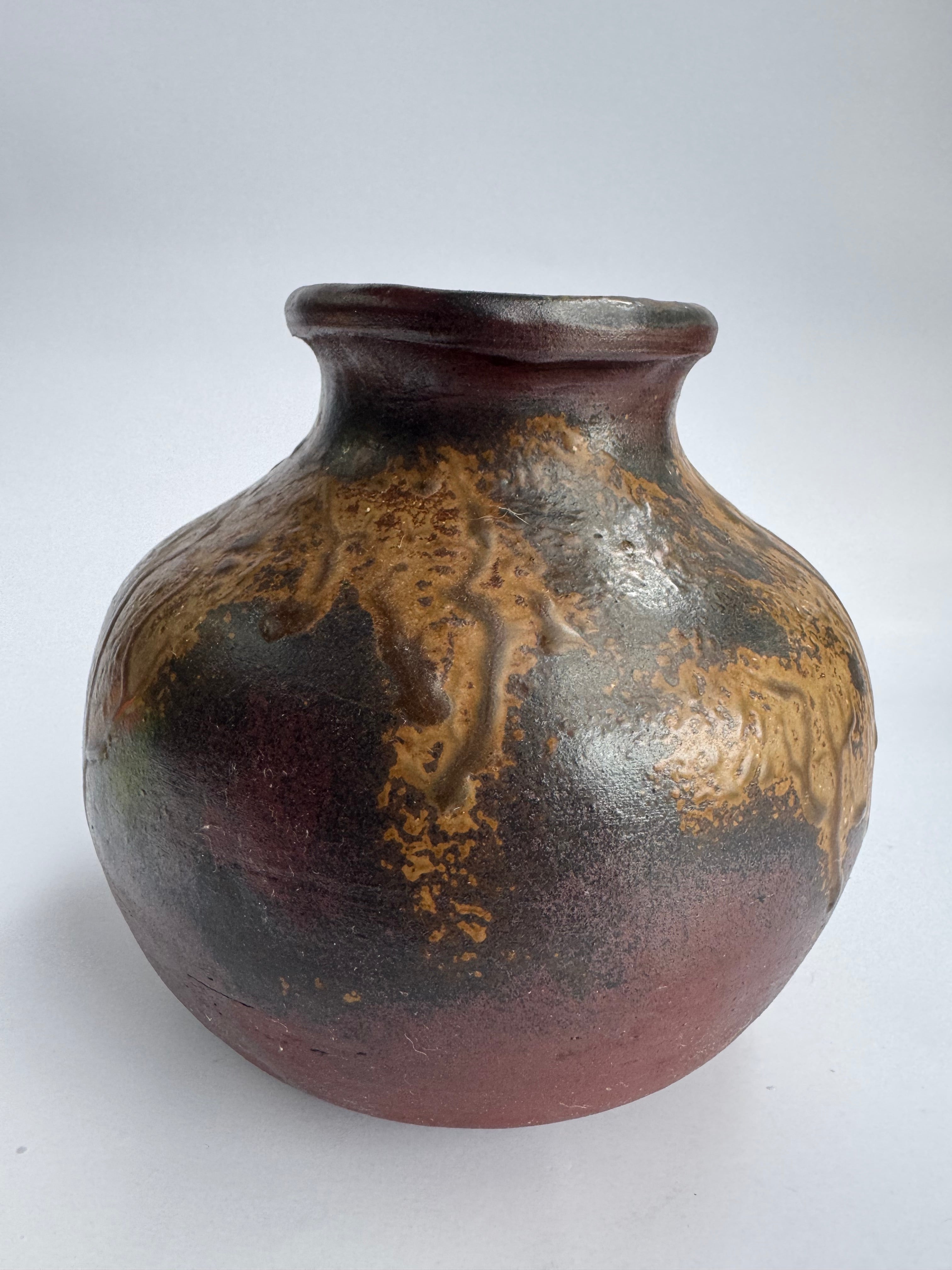 Bizen Tamadare Vase | Wood-Fired Japanese Pottery