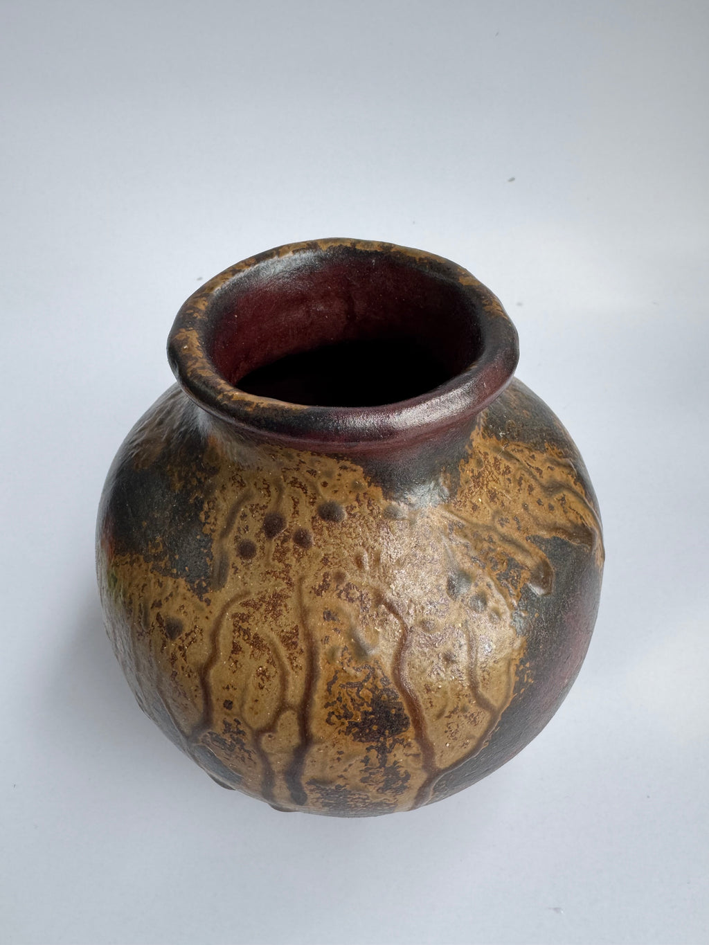 Bizen Tamadare Vase | Wood-Fired Japanese Pottery