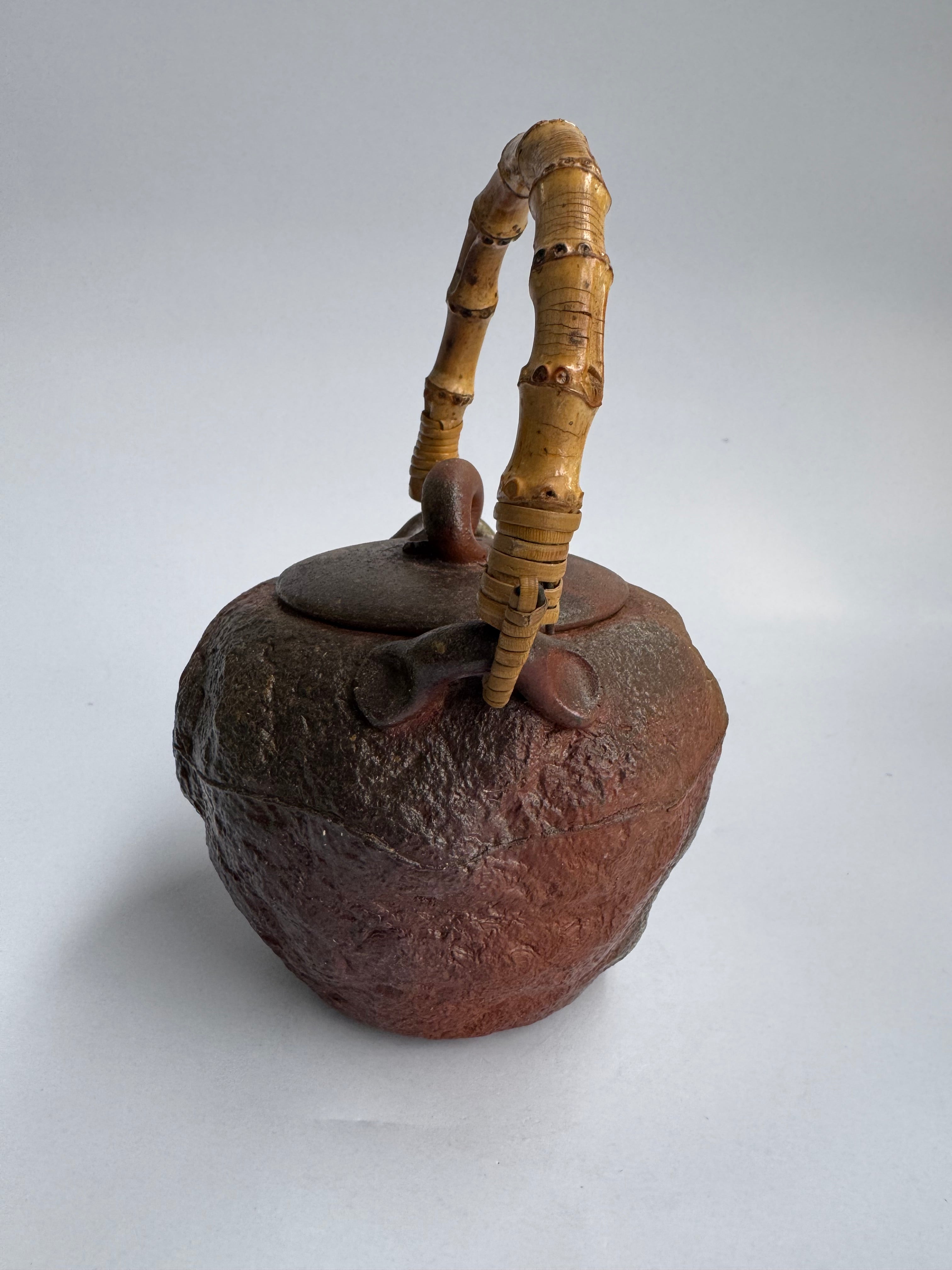 Vintage Bizen Yaki Teapot in the Style of Konishi Tokō | Wood-Fired Japanese Pottery Kyusu | Wabi-Sabi Tea Ceremony Collector Piece