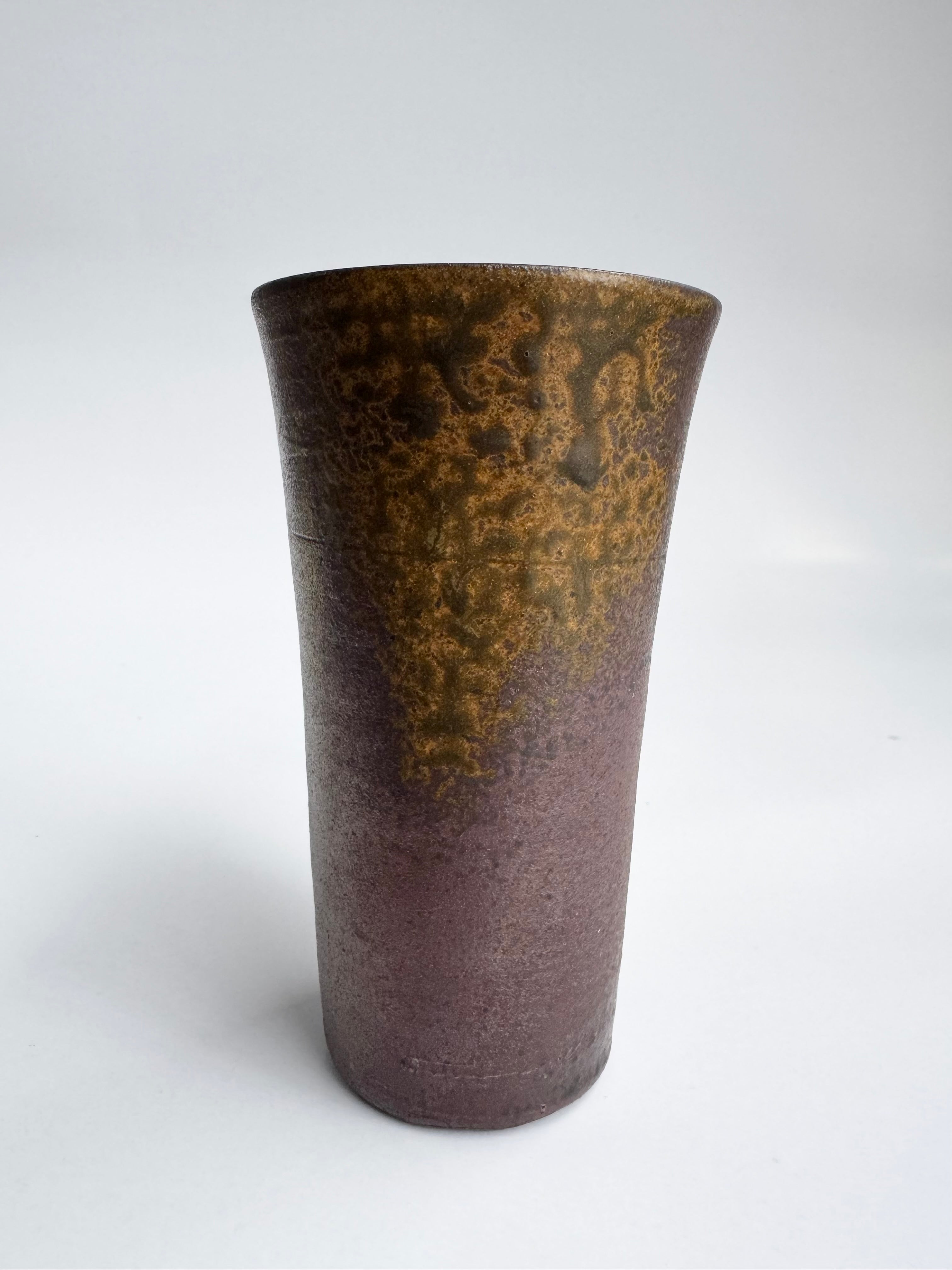 Pair of Vintage Bizen Yunomi | Husband & Wife Tea Cups | Natural Kiln Effects | Japanese Wabi-Sabi Pottery