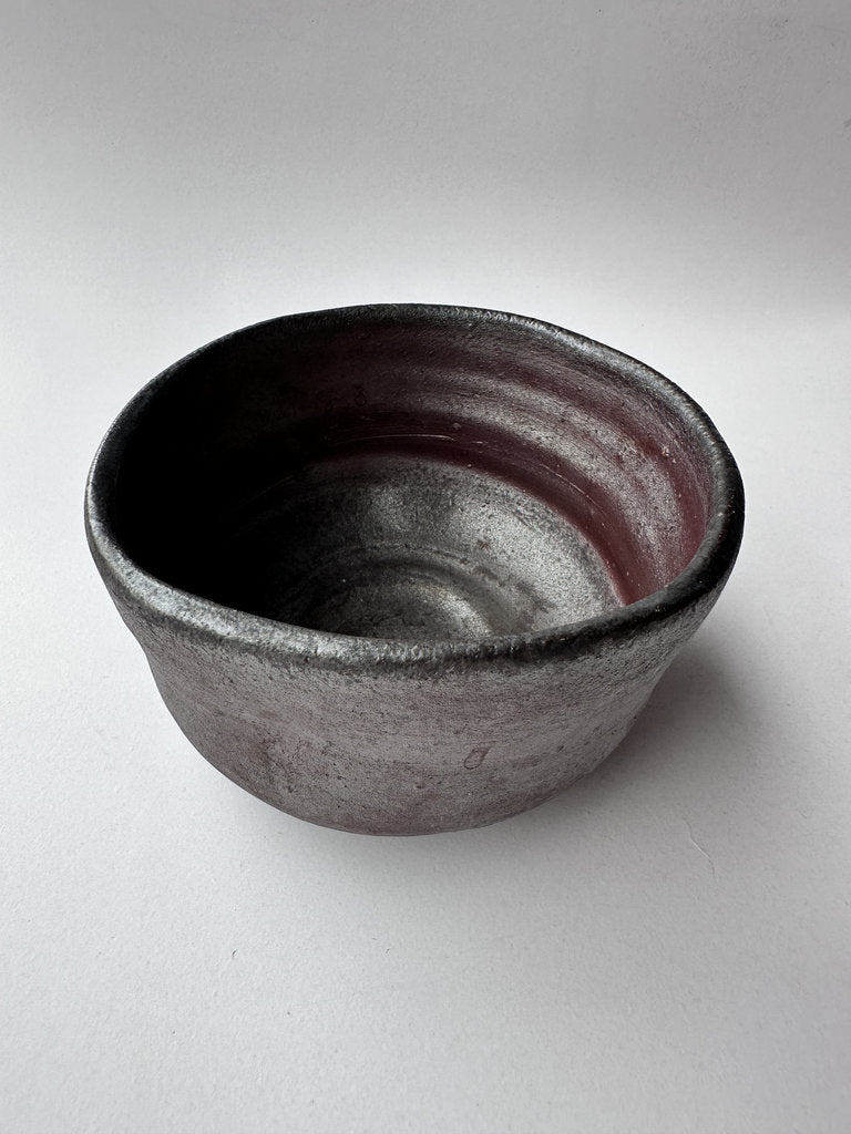 Bizen Chawan Tea Bowl Hai Kaburi Ash White Sangiri Black Anagama Wood Fired Wabi Sabi Matcha Bowl Signed Japanese Stoneware