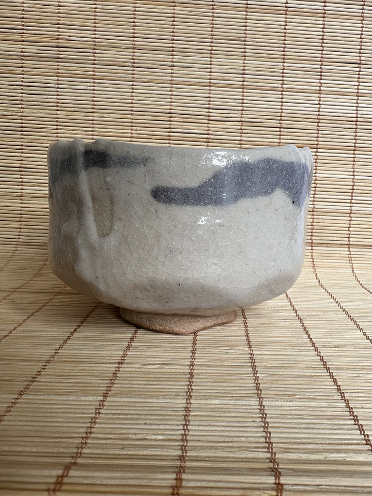 E-Shino Chawan Tea Bowl | Showa Studio | Mountain Landscape Iron Underglaze | Mino