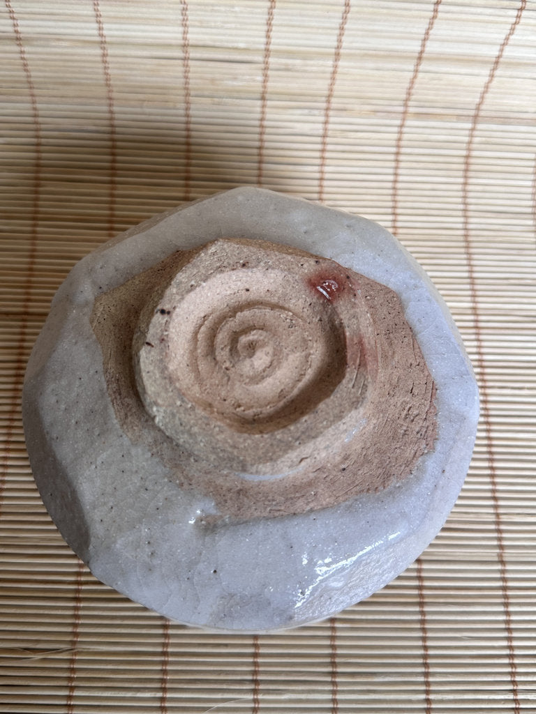 E-Shino Chawan Tea Bowl | Showa Studio | Mountain Landscape Iron Underglaze | Mino