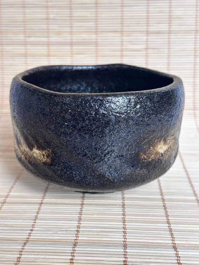 Kuro Raku Chawan | Yōhen Golden Window | Raku Seal | Japan's First Tea Bowl Tradition