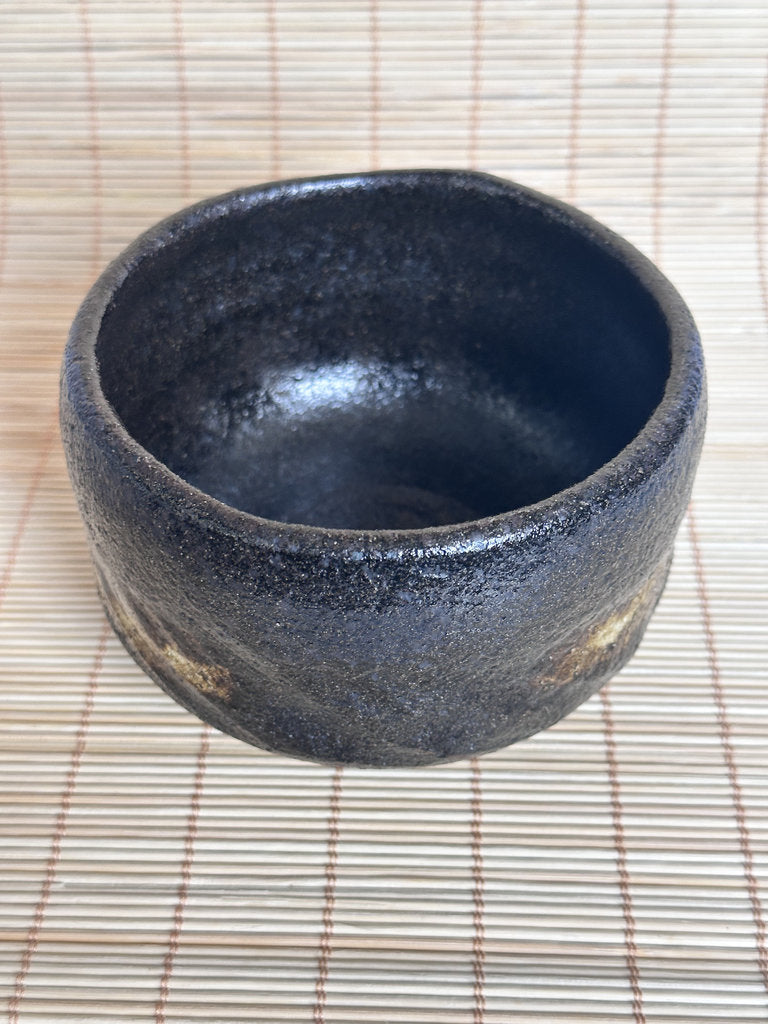 Kuro Raku Chawan | Yōhen Golden Window | Raku Seal | Japan's First Tea Bowl Tradition