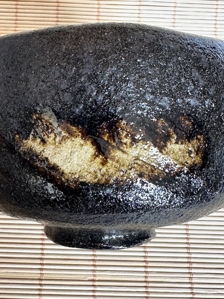 Kuro Raku Chawan | Yōhen Golden Window | Raku Seal | Japan's First Tea Bowl Tradition