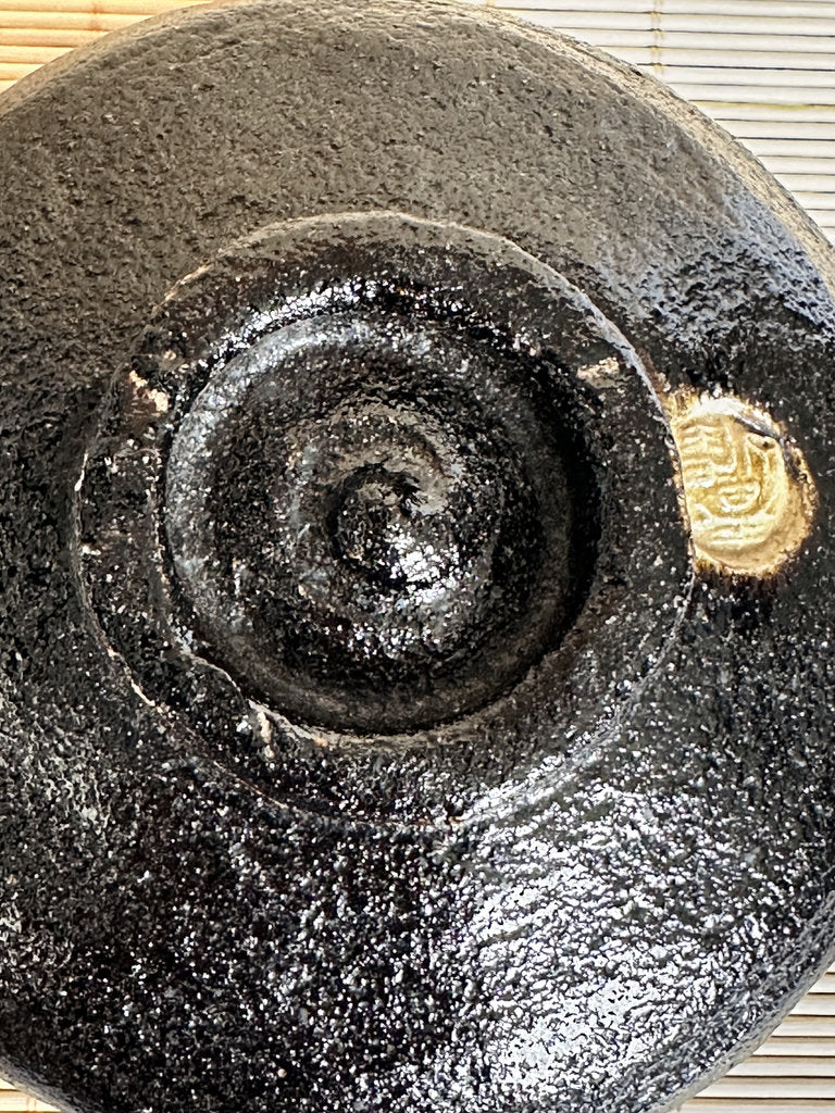 Kuro Raku Chawan | Yōhen Golden Window | Raku Seal | Japan's First Tea Bowl Tradition