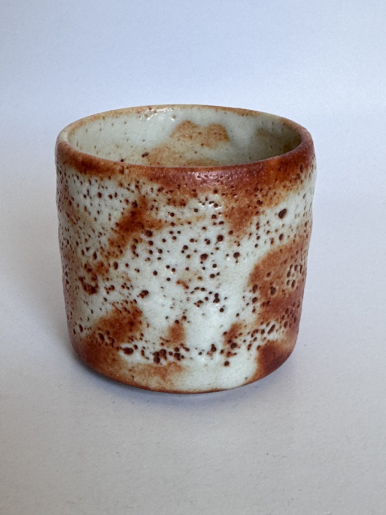 Hagi Yaki Yunomi Pair | Meoto Couple Cups | Nana-bake Crazing | Wedding Tea Gift