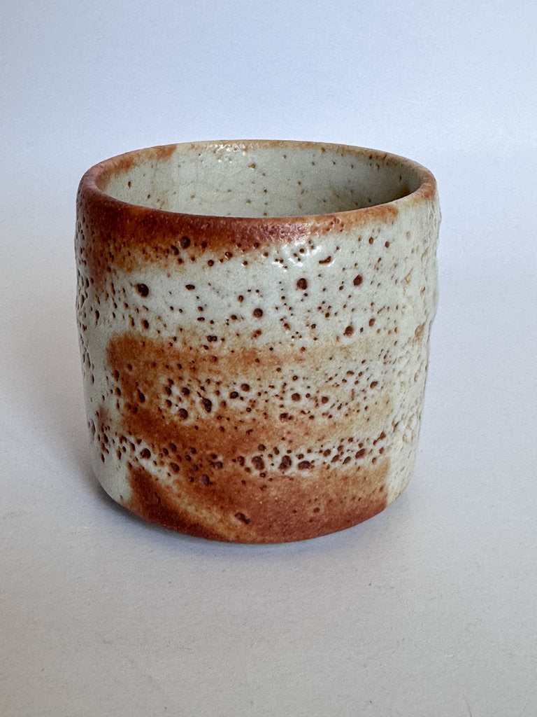 Hagi Yaki Yunomi Pair | Meoto Couple Cups | Nana-bake Crazing | Wedding Tea Gift