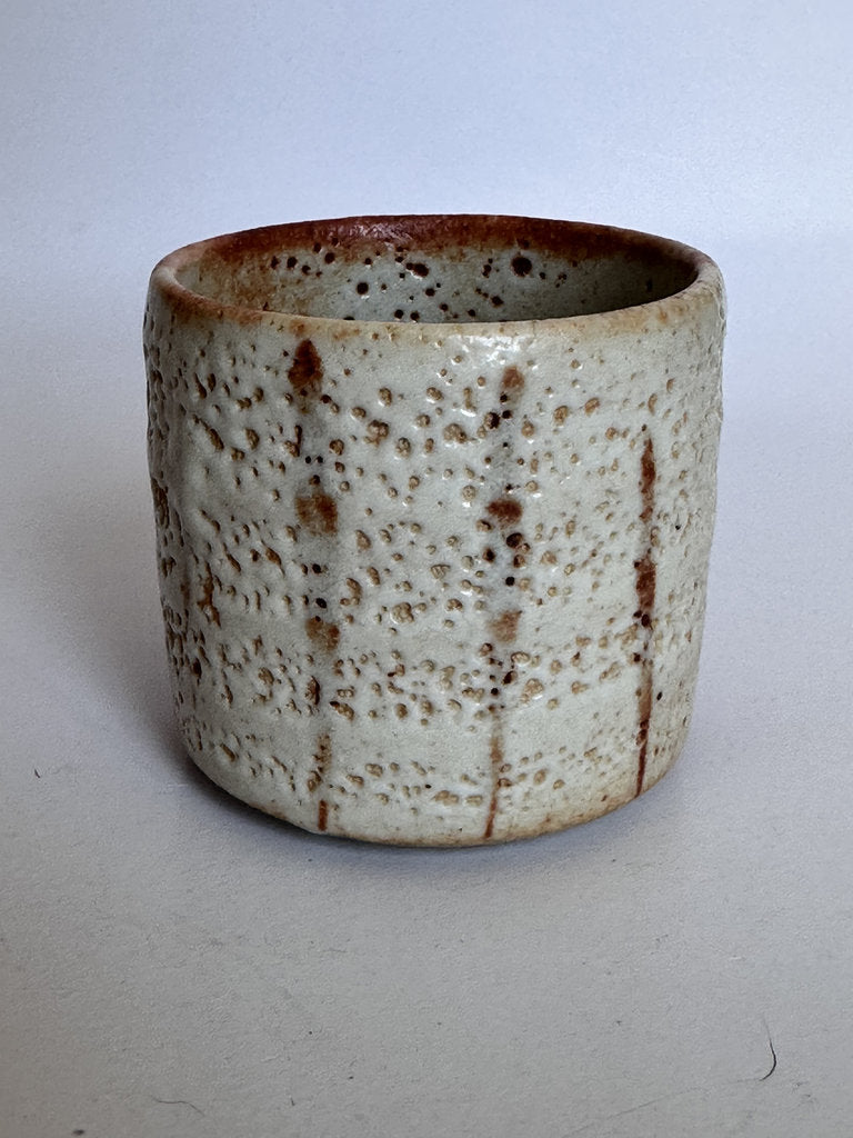 Hagi Yaki Yunomi Pair | Meoto Couple Cups | Nana-bake Crazing | Wedding Tea Gift