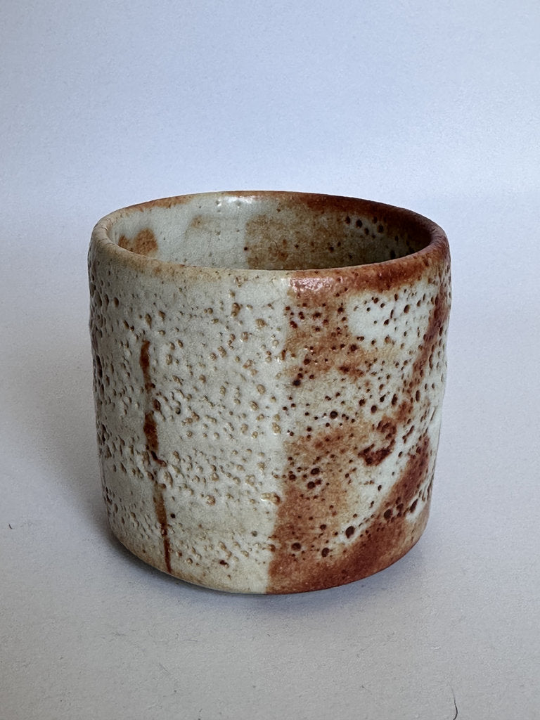 Hagi Yaki Yunomi Pair | Meoto Couple Cups | Nana-bake Crazing | Wedding Tea Gift