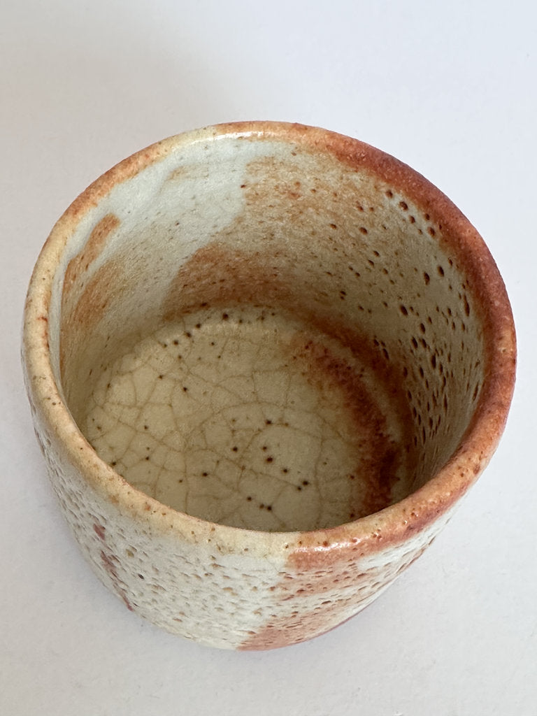 Hagi Yaki Yunomi Pair | Meoto Couple Cups | Nana-bake Crazing | Wedding Tea Gift