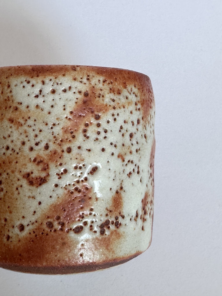 Hagi Yaki Yunomi Pair | Meoto Couple Cups | Nana-bake Crazing | Wedding Tea Gift