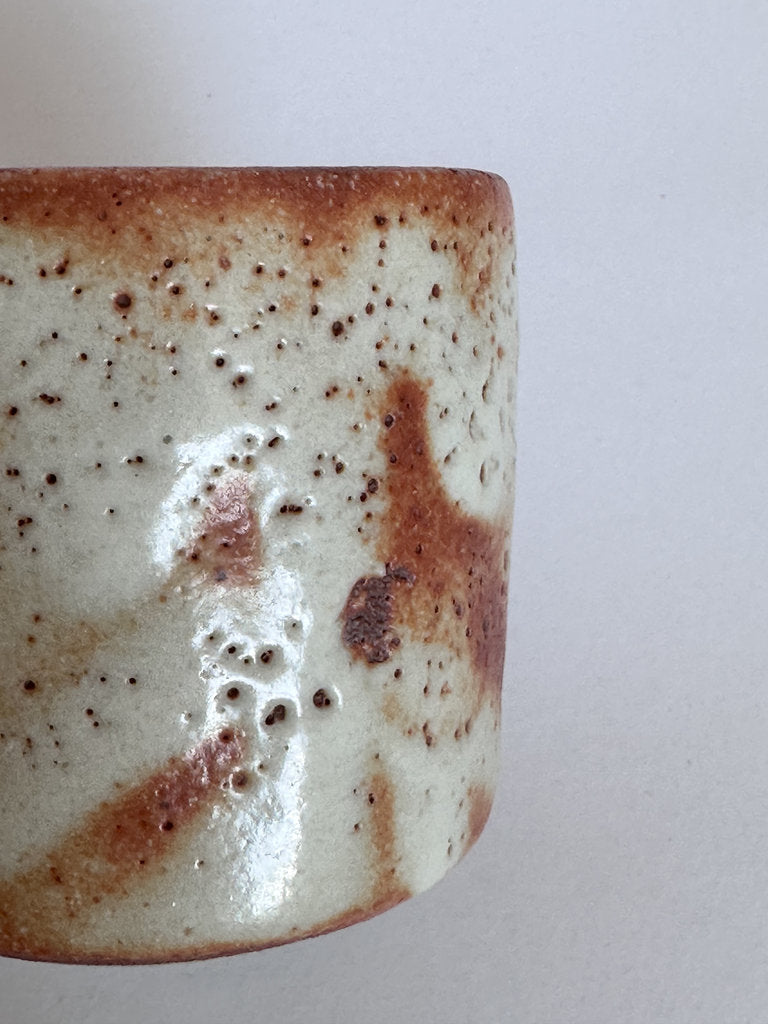 Hagi Yaki Yunomi Pair | Meoto Couple Cups | Nana-bake Crazing | Wedding Tea Gift