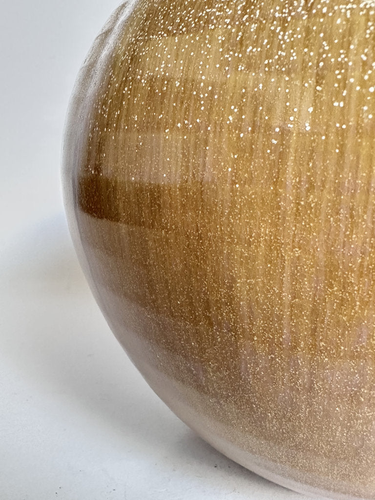 Japanese Studio Stoneware Tsubo — Nuka Ash Glaze, Showa Era