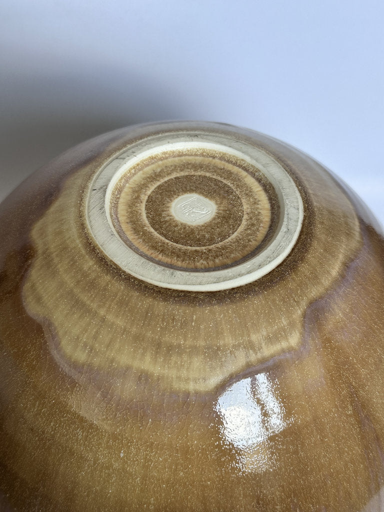 Japanese Studio Stoneware Tsubo — Nuka Ash Glaze, Showa Era