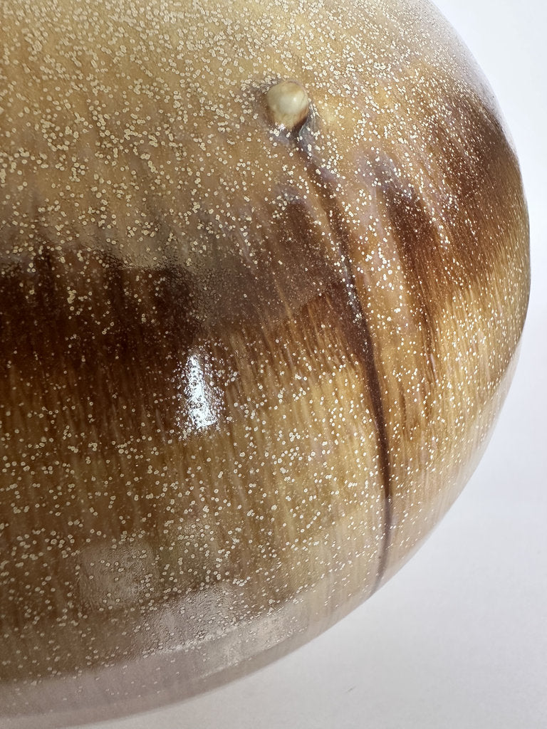 Japanese Studio Stoneware Tsubo — Nuka Ash Glaze, Showa Era
