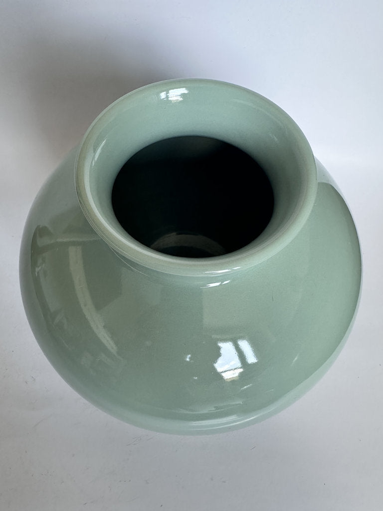 Japanese Celadon Seiji Tsubo — Studio Pottery, Signed Seal