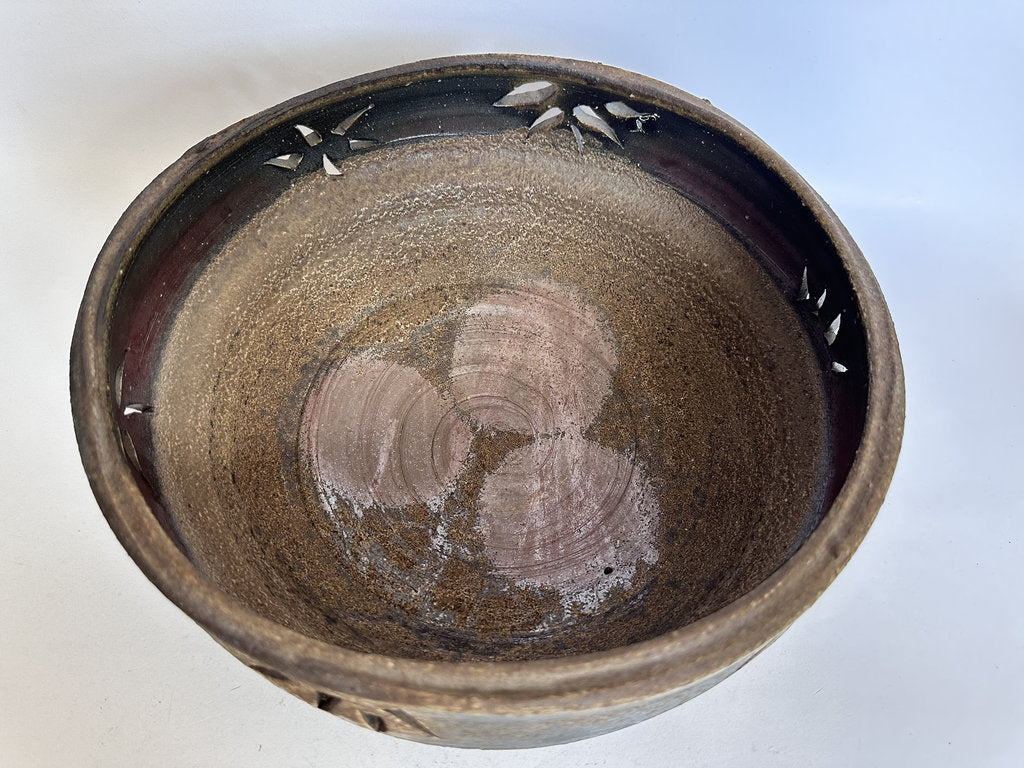 Bizen-yaki Sukashibori Hanaire — Shouzan-gama, Goma & Botamochi