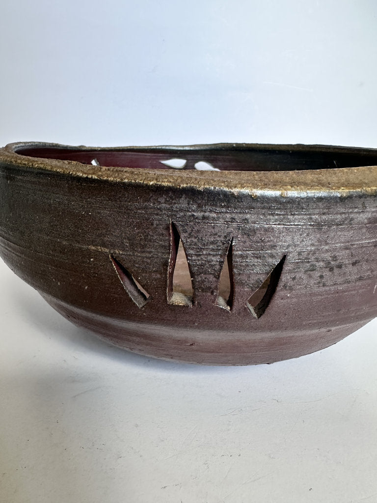 Bizen-yaki Sukashibori Hanaire — Shouzan-gama, Goma & Botamochi