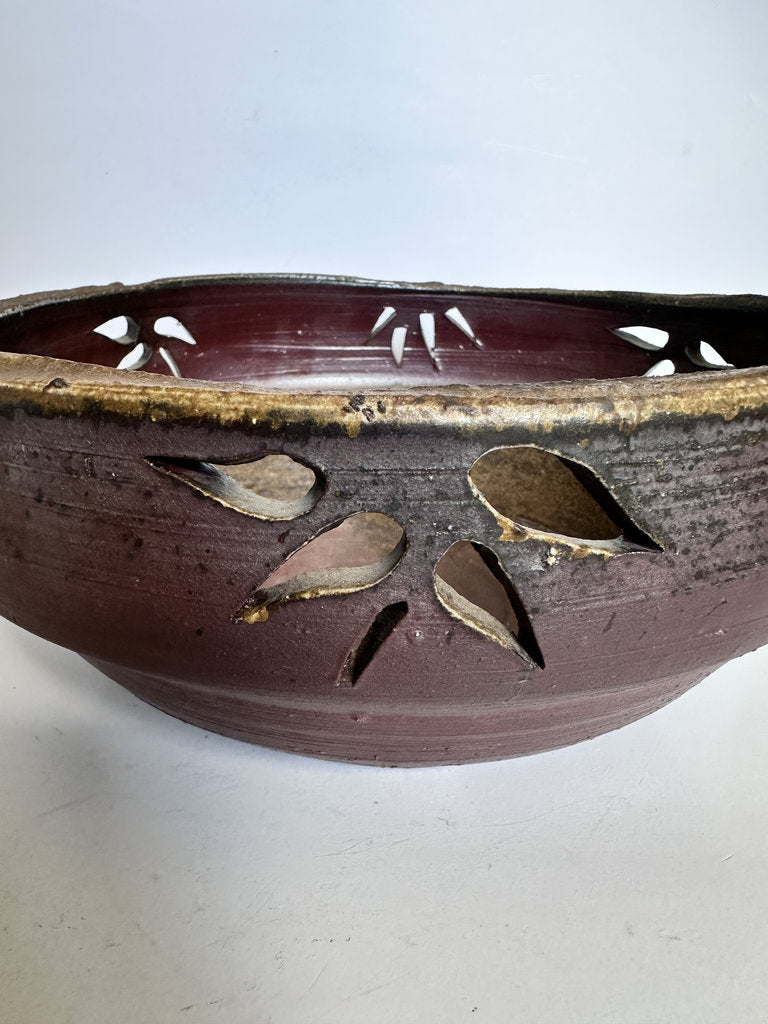 Bizen-yaki Sukashibori Hanaire — Shouzan-gama, Goma & Botamochi