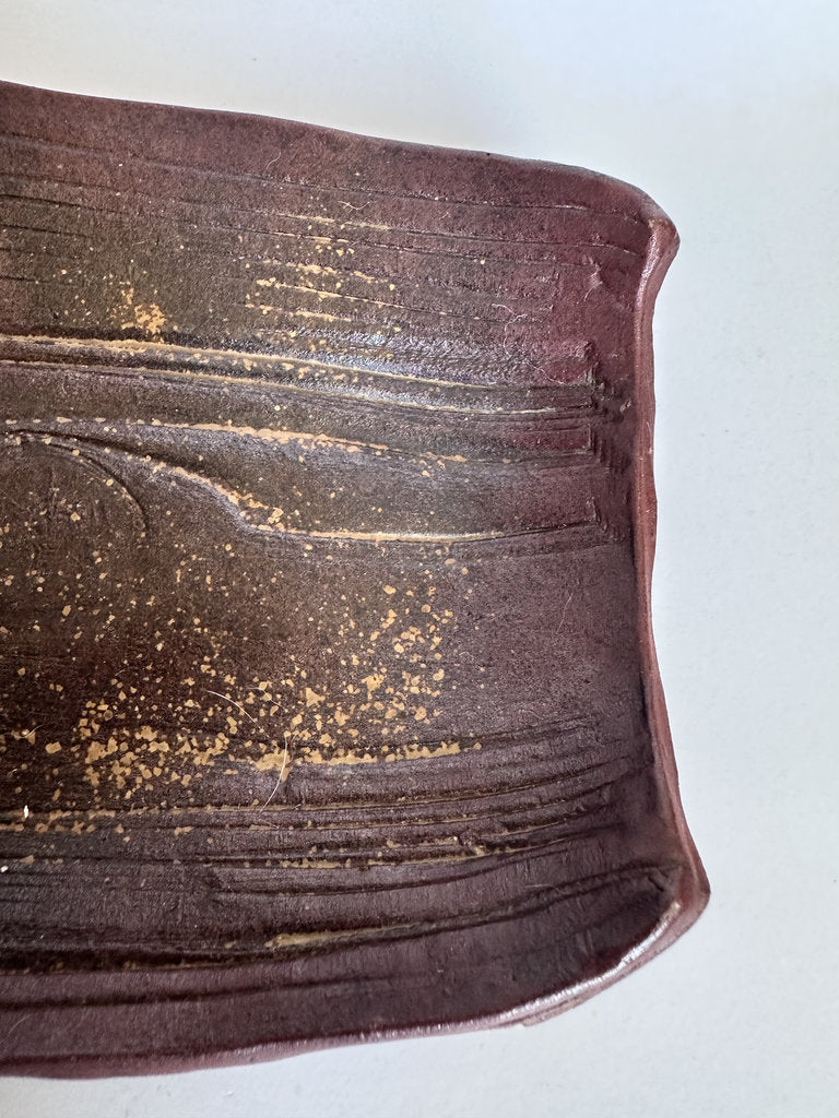 Bizen-yaki Tea Tray 「茶旅行」— Signed Studio Work, April 2000