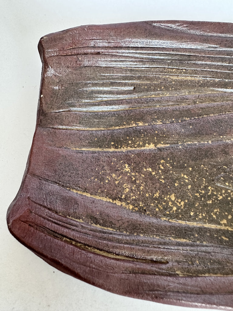 Bizen-yaki Tea Tray 「茶旅行」— Signed Studio Work, April 2000