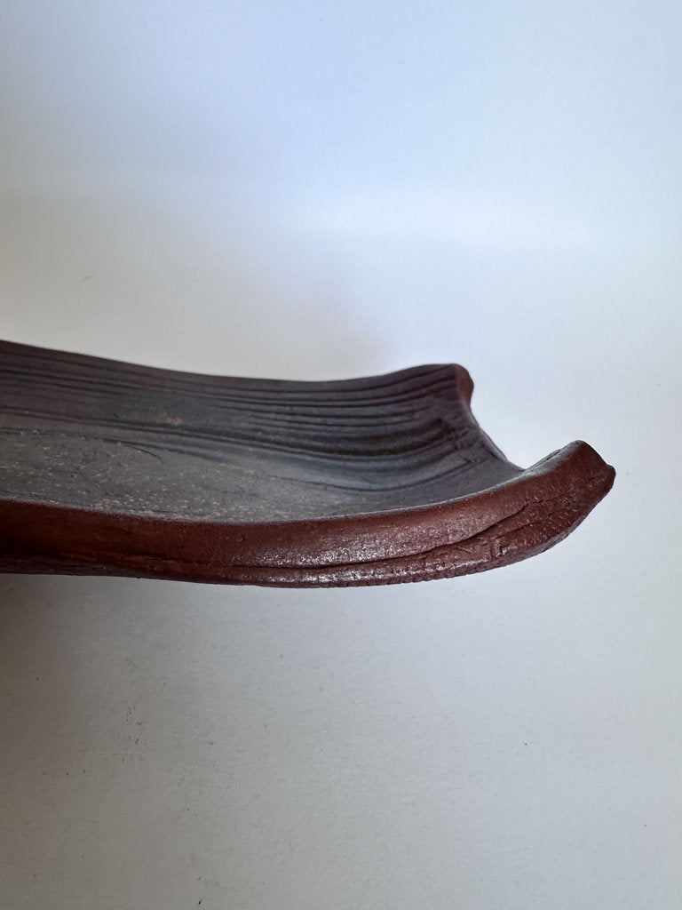 Bizen-yaki Tea Tray 「茶旅行」— Signed Studio Work, April 2000