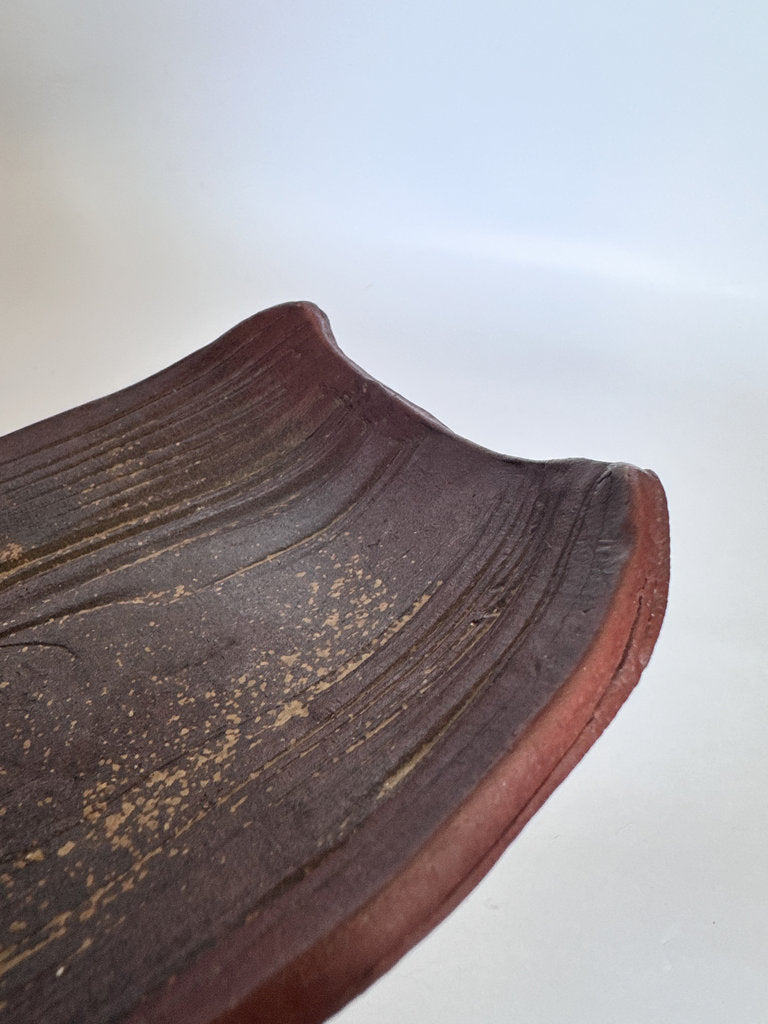 Bizen-yaki Tea Tray 「茶旅行」— Signed Studio Work, April 2000