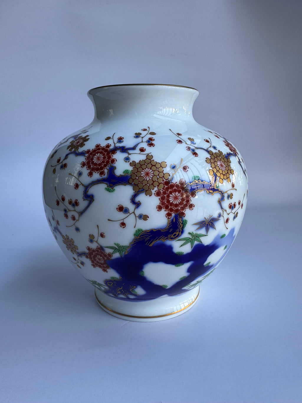 Fukagawa Arita Porcelain Vase Pair | Sakura Blossom Design | White Glazed “Wife & Husband” Matching Set