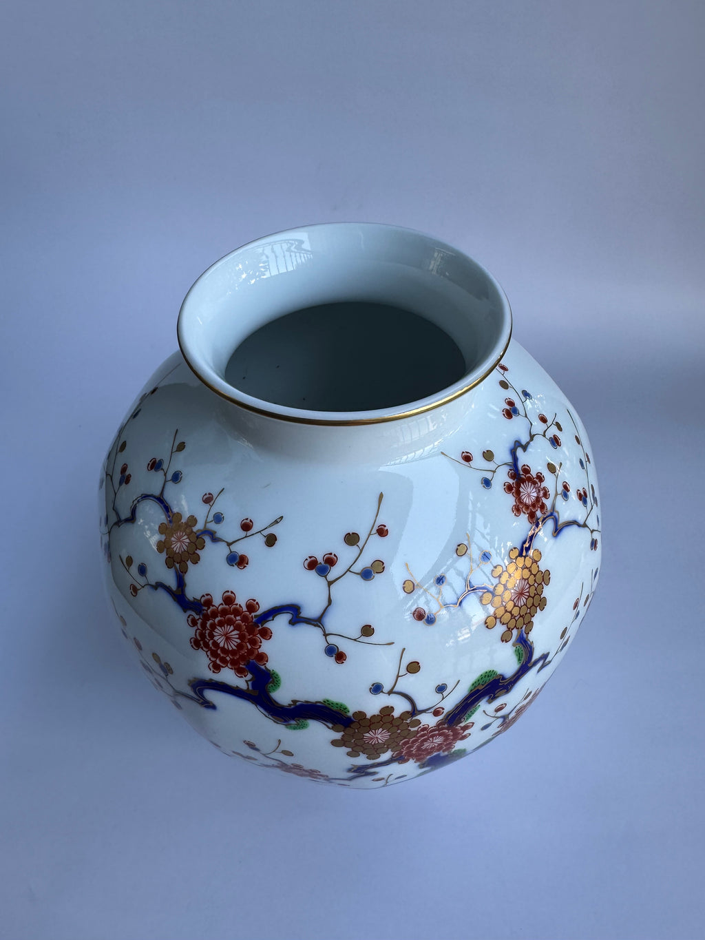 Fukagawa Arita Porcelain Vase Pair | Sakura Blossom Design | White Glazed “Wife & Husband” Matching Set