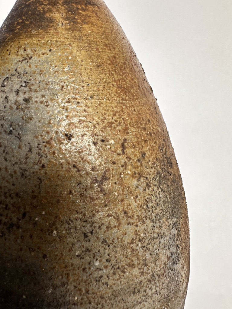 Bizen Yaki Hanaire Vase | Showa Period | Natural Hi-iro Goma Sangiri Anagama Fire