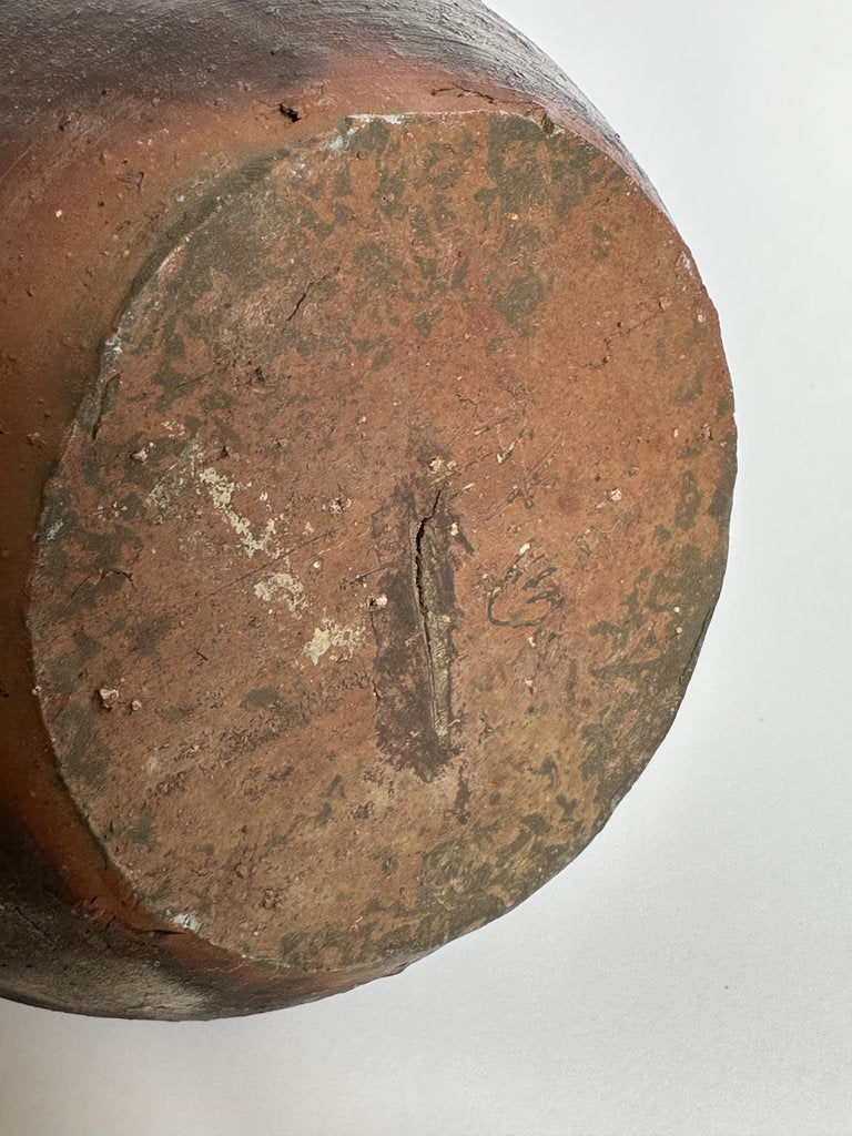 Bizen Yaki Hanaire Vase | Showa Period | Natural Hi-iro Goma Sangiri Anagama Fire