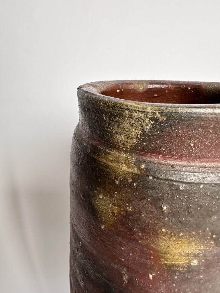 Bizen Yaki Tsutsugata Hanaire | Yamamoto Yūichi | Showa | Hi-iro Sangiri Anagama