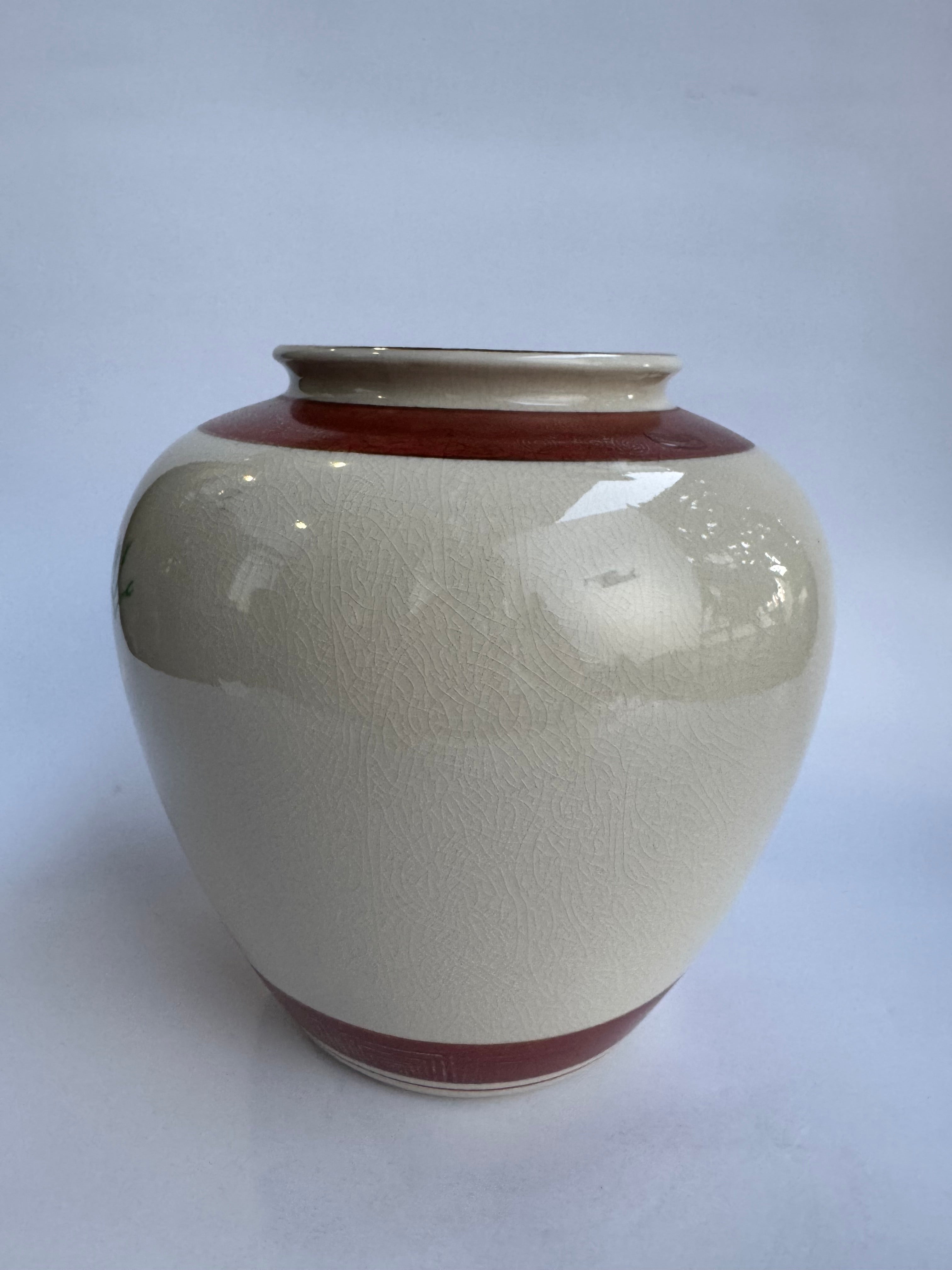 Kutani Porcelain Vase with Peacock & Peony Motifs - Hand-Painted Japanese Art