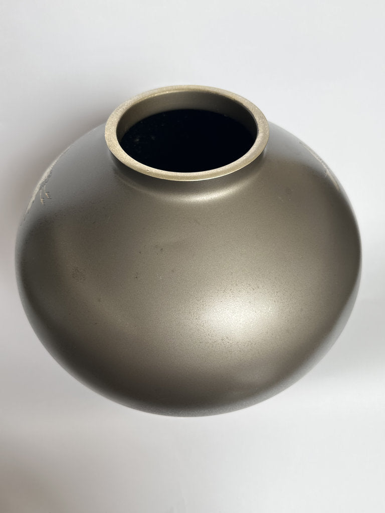 Pair Japanese Bronze Vases | Meiji–Taishō | Flying Cranes Gold Silver Zōgan