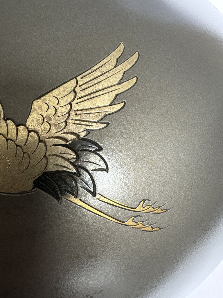 Pair Japanese Bronze Vases | Meiji–Taishō | Flying Cranes Gold Silver Zōgan