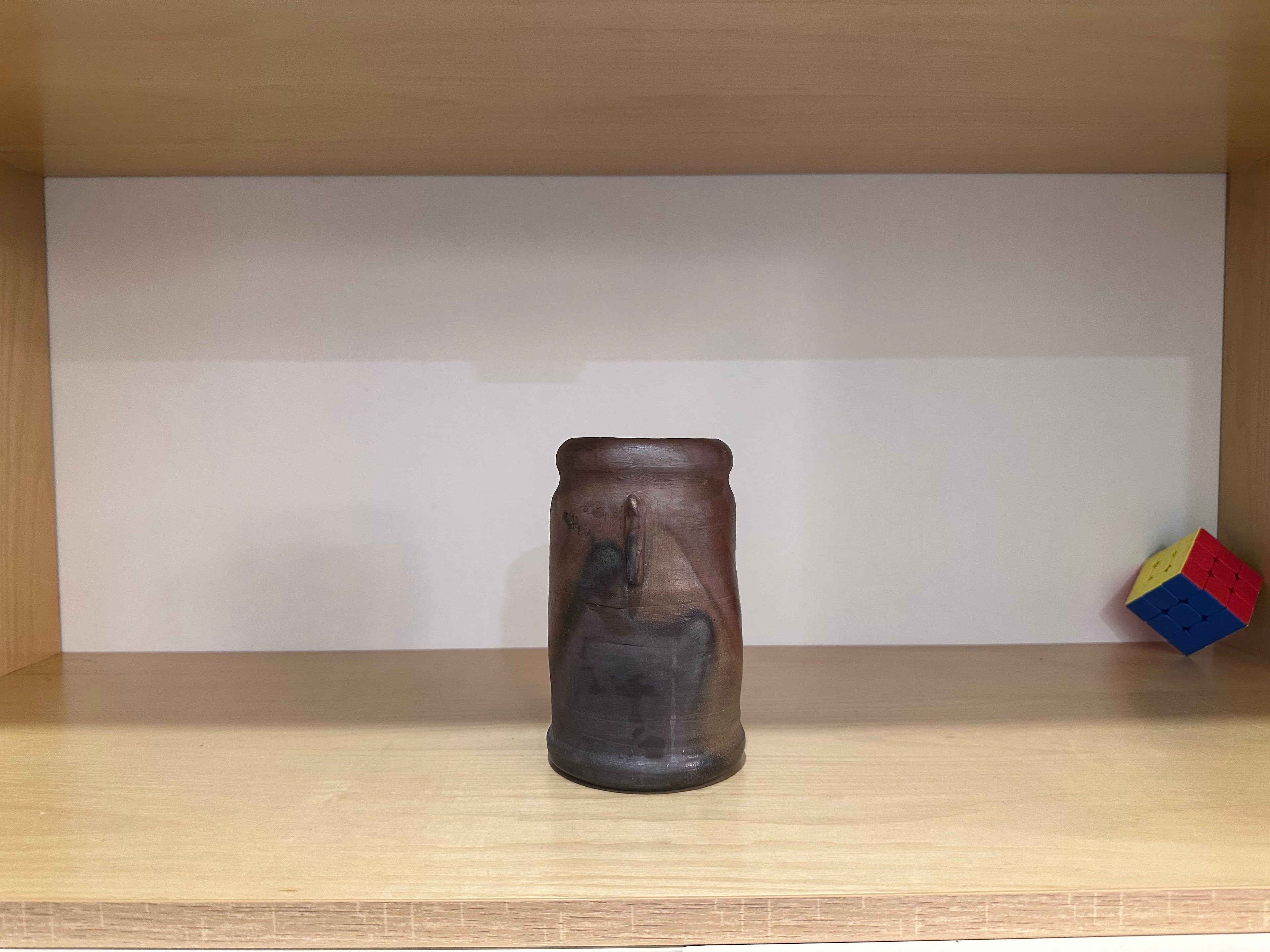 Bizen Flower Vase with Hi-iro Fire Marks