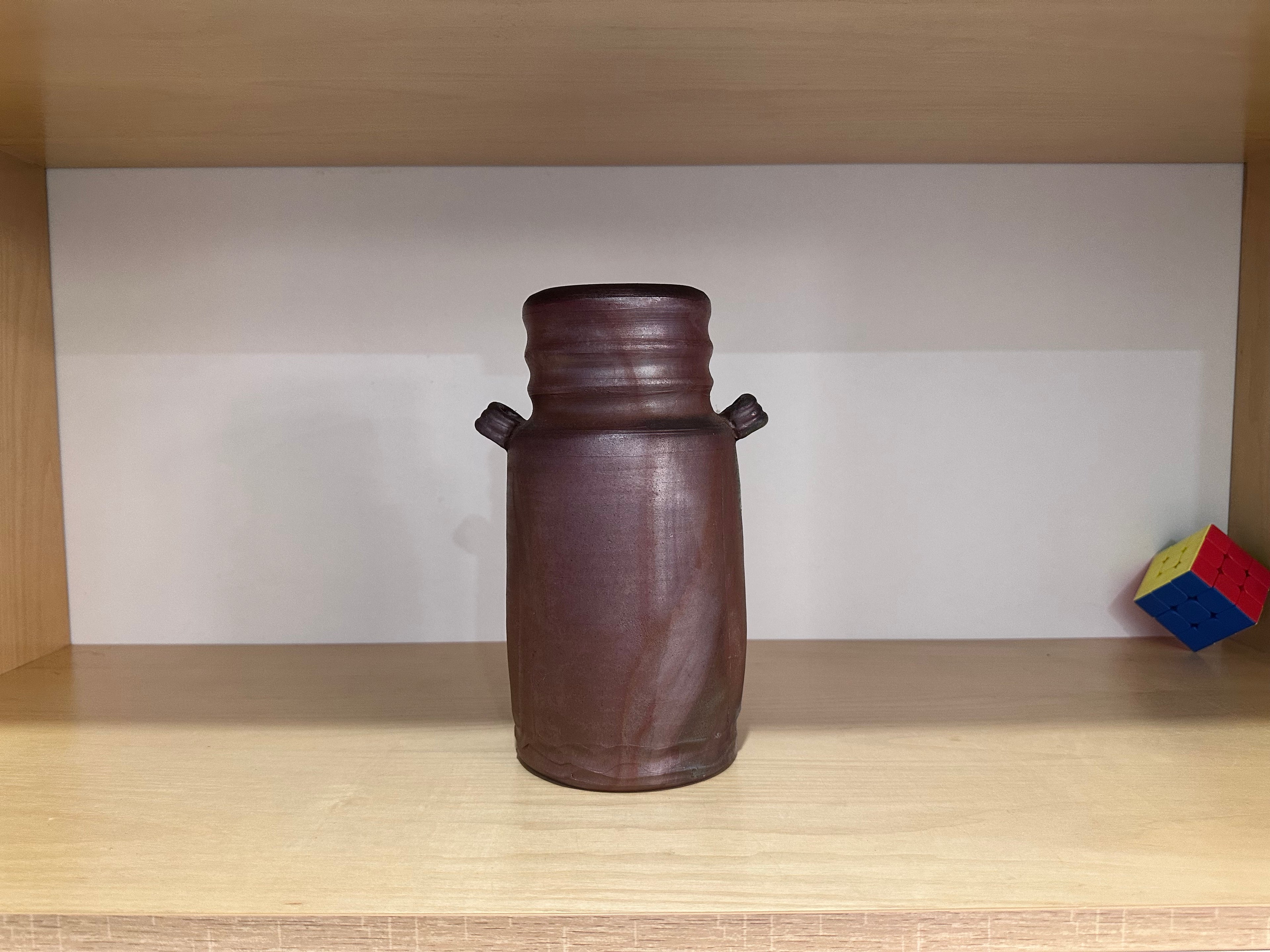 Bizen Sangiri Heart Vase | Wood-Fired Japanese Flower Vessel