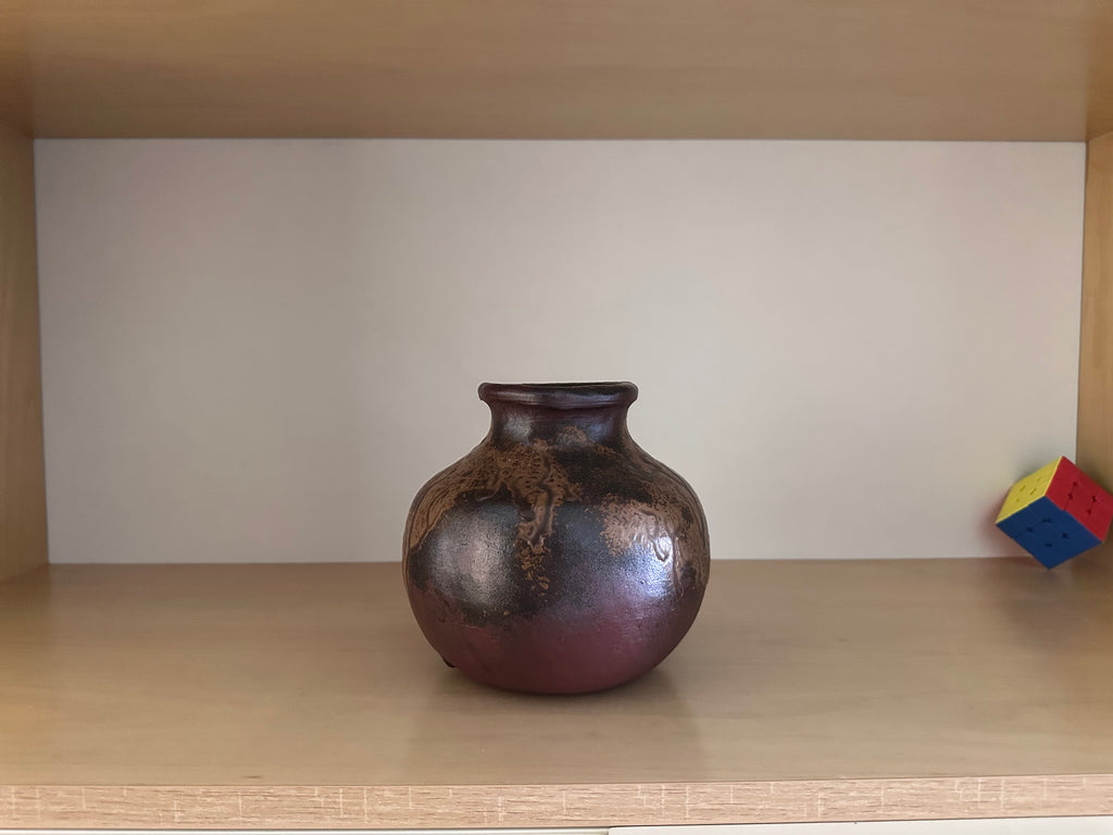 Bizen Tamadare Vase | Wood-Fired Japanese Pottery