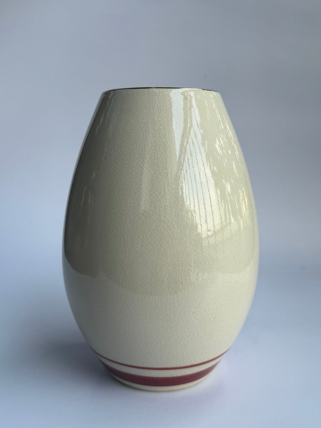 Kutani Vase - Irises & Mandarin Ducks, Vintage Japanese Porcelain