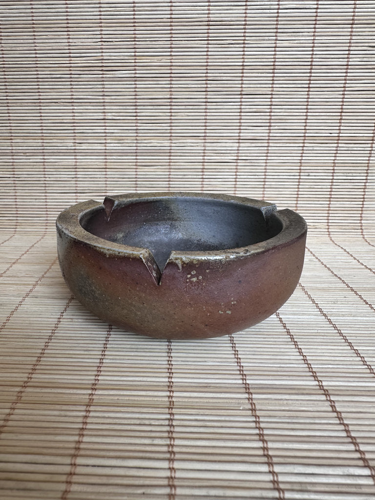 Japanese Bizen Ware Catch-All Dish | Ao-Bizen Sangiri Blue-Grey | Studio Mark | Yakishime Desk Tray | Wabi-Sabi Ceramic Bowl