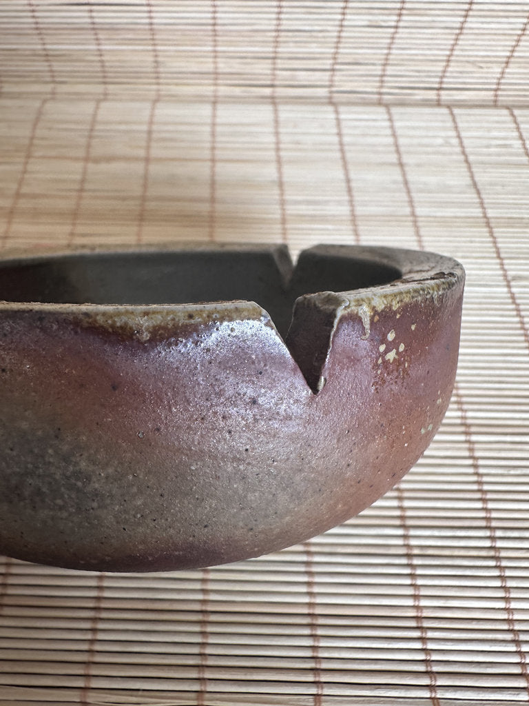 Japanese Bizen Ware Catch-All Dish | Ao-Bizen Sangiri Blue-Grey | Studio Mark | Yakishime Desk Tray | Wabi-Sabi Ceramic Bowl