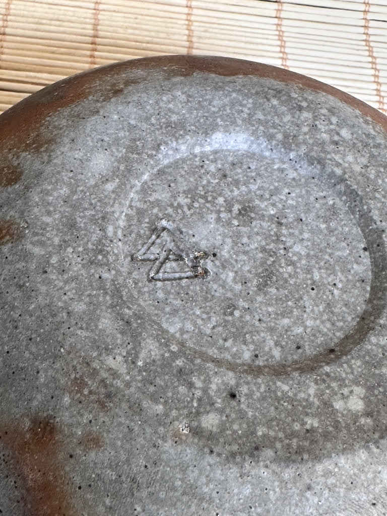Japanese Bizen Ware Catch-All Dish | Ao-Bizen Sangiri Blue-Grey | Studio Mark | Yakishime Desk Tray | Wabi-Sabi Ceramic Bowl