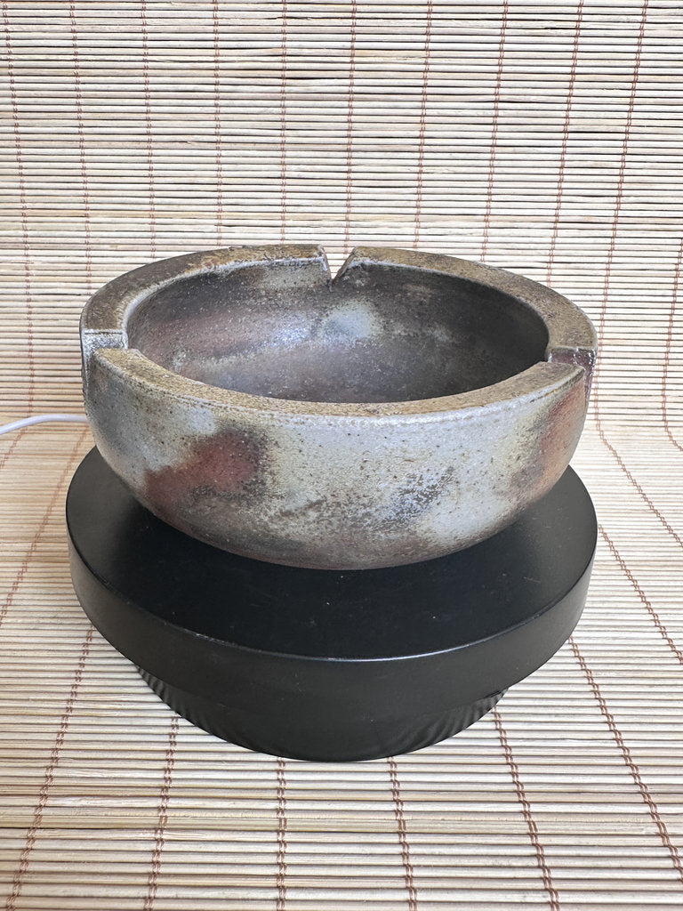 Japanese Bizen Ware Catch-All Dish | Ao-Bizen Sangiri Blue-Grey | Studio Mark | Yakishime Desk Tray | Wabi-Sabi Ceramic Bowl