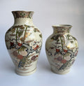 Satsuma Vases . Gold Glaze with Pine, Bamboo & Plum Motifs