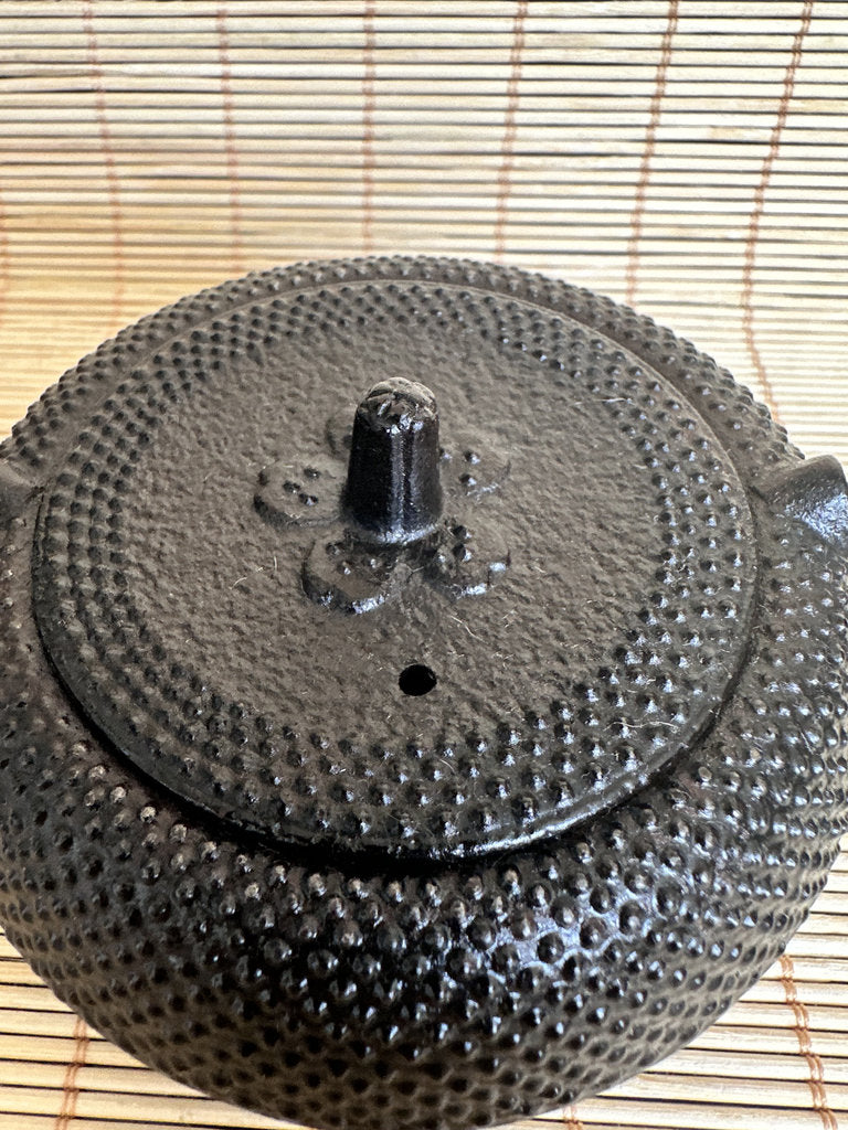 Vintage Japanese Cast Iron Tetsubin — Arare Pattern, 250ml